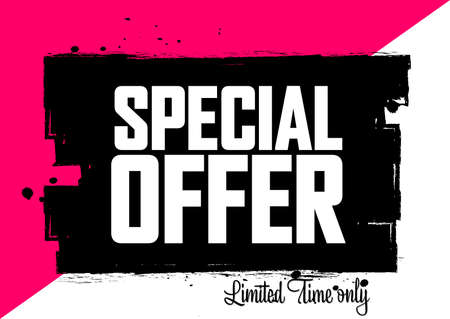 Special Offer, sale banner design template, discount tag, promo poster, vector illustration