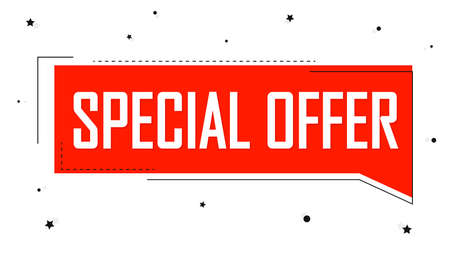 Special Offer, sale banner design template, discount tag, promo poster, vector illustrationのイラスト素材