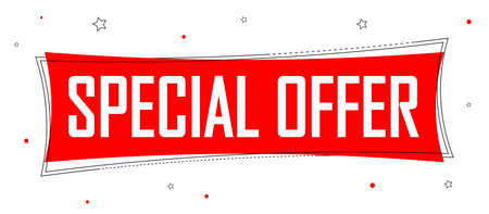 Special Offer, sale banner design template, discount tag, promo poster, vector illustration