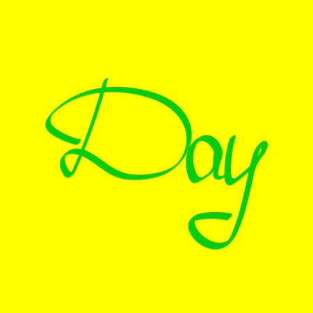 Day. Isolated calligraphy lettering, word design template, vector illustrationのイラスト素材