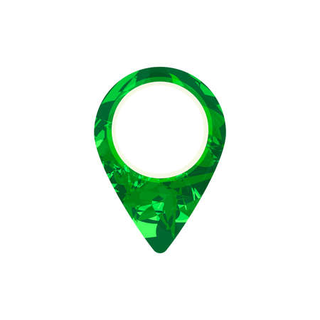 Pointer icon, flat graphic design template, symbol for map, vector illustrationのイラスト素材