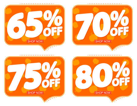 Set Sale banners design template, discount tags, online store promotion icons, vector illustration