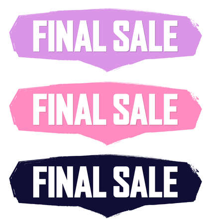Set Final Sale banners, discount tags design template, vector illustrationのイラスト素材