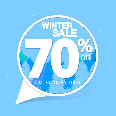 Sale 70% off, banner design template, discount tag, special offer, big deal, lowest price, promotion poster, vector illustrationのイラスト素材