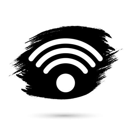 Wi Fi icon, flat graphic design template, communication symbol, vector illustrationのイラスト素材
