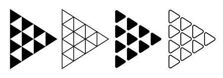 Set Arrow icons, play symbols design template, isolated signs, vector illustrationのイラスト素材