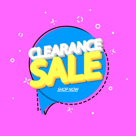 Clearance Sale, banner design template, discount tag, promo tag, promotion poster, vector illustrationのイラスト素材