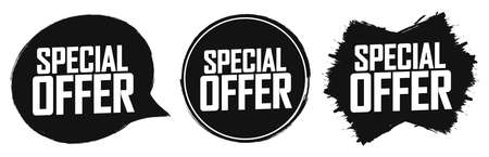 Special Offer tags, set sale banners design template, vector illustrationのイラスト素材