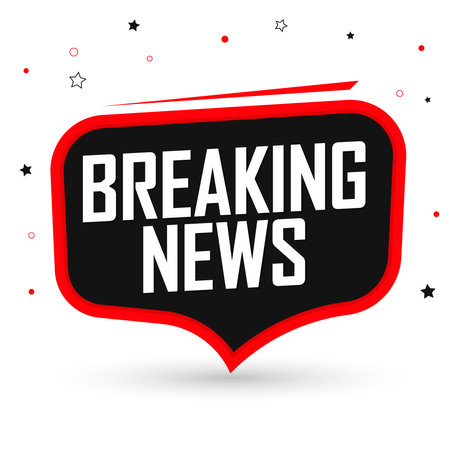 Breaking News banner design template, vector illustrationのイラスト素材