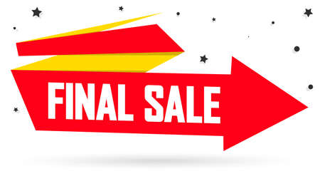 Final Sale, discount banner design template, retail tag, promotion poster, vector illustrationのイラスト素材