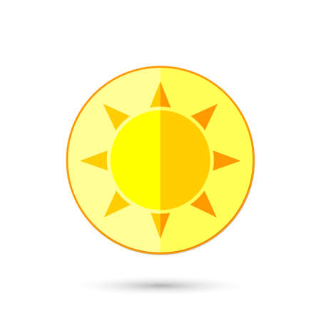 Sun icon, graphic design template, vector illustrationのイラスト素材