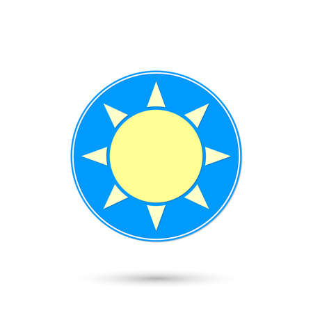 Sun icon, graphic design template, vector illustrationのイラスト素材