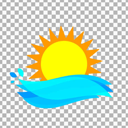 Sun icon, graphic design template, vector illustrationのイラスト素材