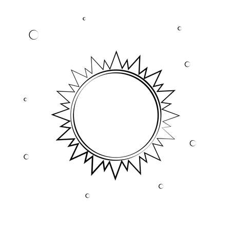 Sun icon, graphic design template, vector illustrationのイラスト素材