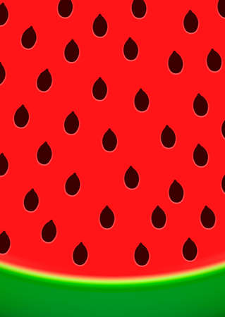 Juicy background with copy space for text, poster design template, landing page, sweet watermelon banner, vector illustrationのイラスト素材