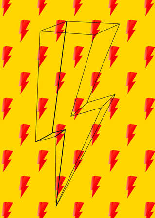 Abstract background, lighting bolt, poster design template. Colorful pattern with thunderbolt,...