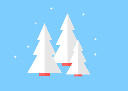 Christmas tree icon, isolated Xmas fir symbol, graphic design template, vector illustrationのイラスト素材