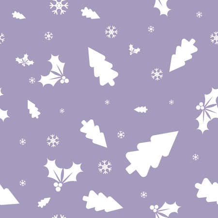 Christmas seamless pattern, Xmas poster design template, vector illustrationのイラスト素材