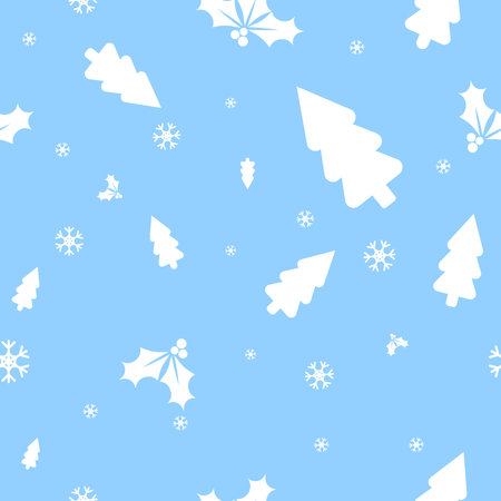 Christmas seamless pattern, Xmas poster design template, vector illustrationのイラスト素材