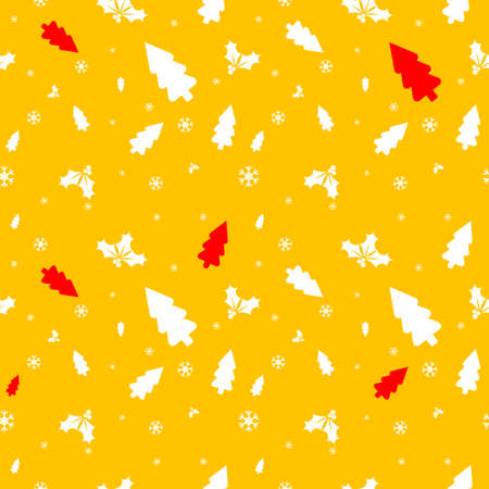 Christmas seamless pattern, Xmas poster design template, vector illustrationのイラスト素材