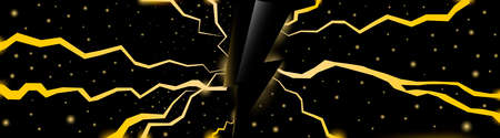 Abstract background, lighting bolt, web banner design template. Colorful pattern with thunderbolt