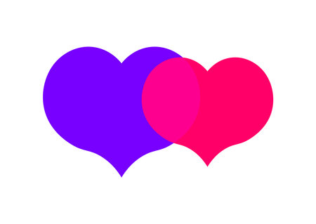 Heart icon, flat graphic design template, love sign, Valentines Day symbol, vector illustrationのイラスト素材