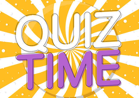 Quiz Time, poster design template, game banner, vector illustrationのイラスト素材