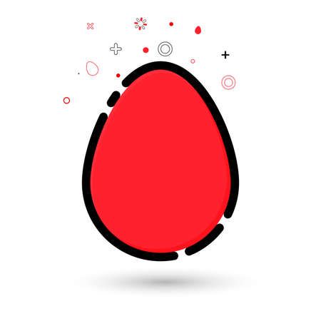 Egg icon graphic design template, Easter sign.のイラスト素材