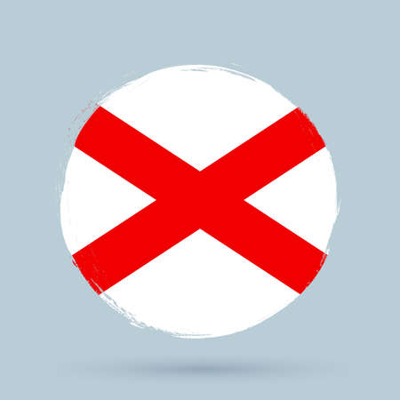 North Ireland flag, banner with grunge brushのイラスト素材