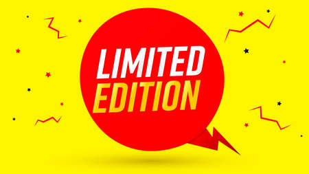 Limited edition. Promo poster design template, vector illustration. Advertising banner for shops and online store.のイラスト素材