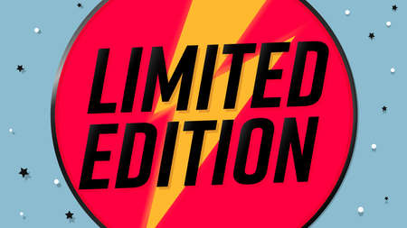 Limited edition. Promo poster design template, vector illustration. Advertising banner for shops and...