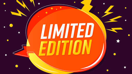Limited edition. Promo poster design template, vector illustration. Advertising banner for shops and...