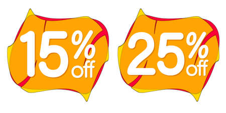 Sale banners design template, discount tags, online store promotion icons, vector illustrationのイラスト素材