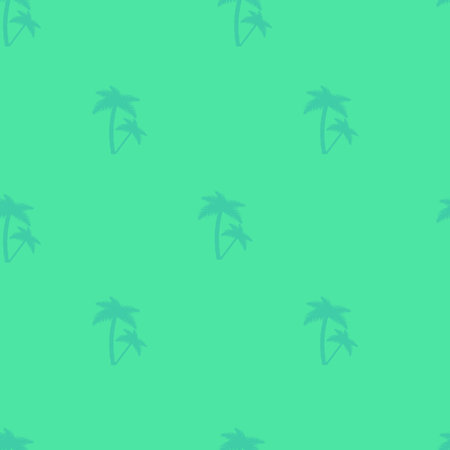 Tropical palm trees seamless pattern, poster design template, vector illustration