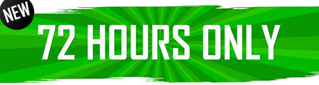 72 hours only, sale web banner design template, discount horizontal poster, final offer last 3 days,...