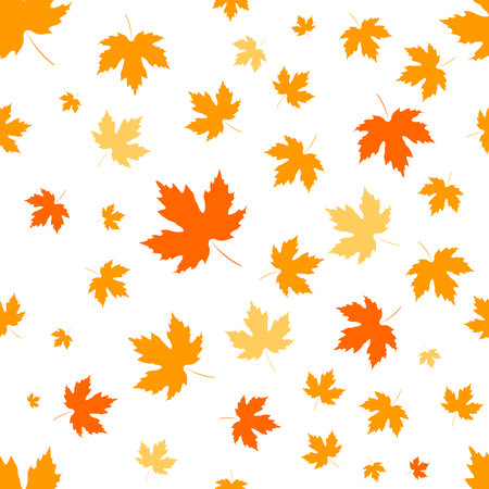 Autumn poster, maple leaves, banner design template, vector illustrationのイラスト素材