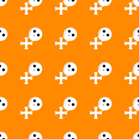 Halloween seamless pattern. Holiday poster design template. Carnival background, loading page, vector illustrationのイラスト素材