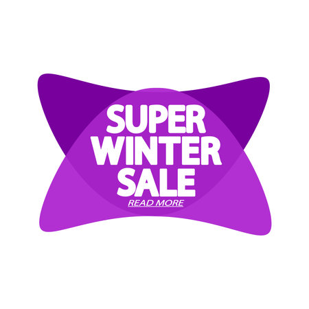 Super winter sale banner design template. Vector illustration for your business.のイラスト素材