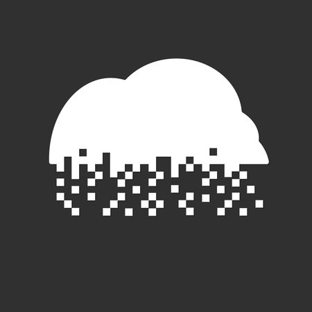 Digital cloud icon, vector illustration. flat design style