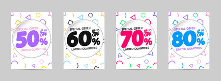 Sale banners template design, Big sale special offer. end of season special offer banner. vector...