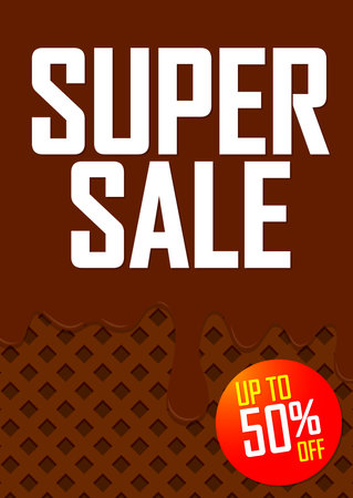 Super sale banner template design, Big sale special offer. vector illustration.のイラスト素材