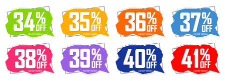 Set Sale banners design template, discount tags, special offer, vector illustration
