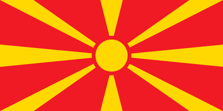 Flag of Macedonia. vector illustration. National flag of the Republic of Macedoniaのイラスト素材