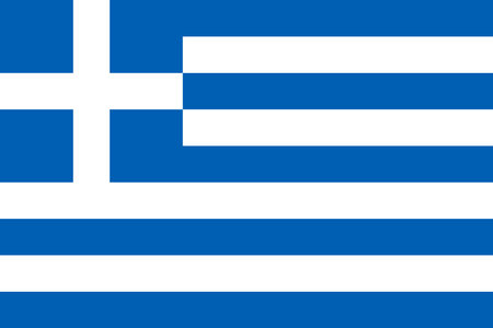 The national flag of the country of Greece in official colors and Proportion Correctlyのイラスト素材
