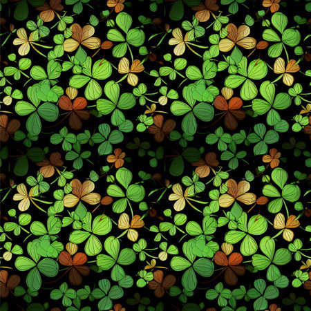 Seamless pattern with clover, AI-Generated Imagesの素材