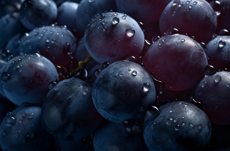 Grapes with water drops on it. AI-generated imagesの素材