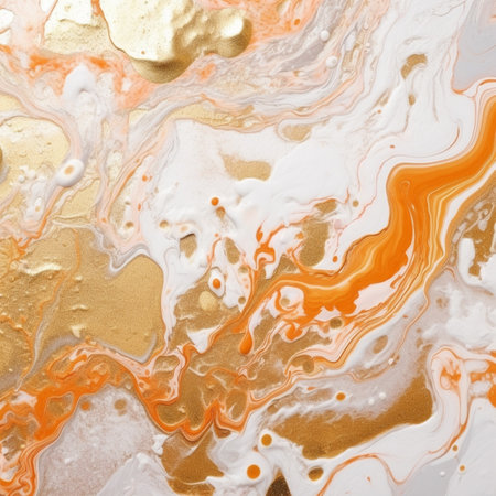 Abstract background. Marbling artwork texture. Agate ripple pattern. Gold powder.の素材