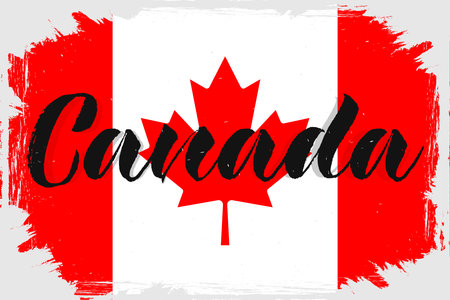 Canada. Vector illustration. Grunge brush stroke.のイラスト素材