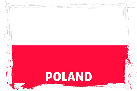 Poland grunge flag. Vector illustration. Grunge effect can be cleaned easily.のイラスト素材