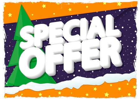 Special Offer, vector banner design template, discount tag, special offer, vector illustrationのイラスト素材